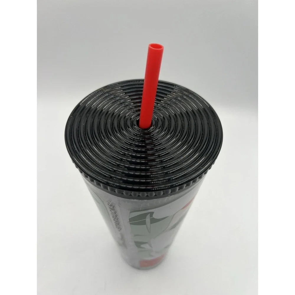 🌸 Starbucks 24 oz Floral Design Plastic Tumbler With Straw - Limited Edition 🌸